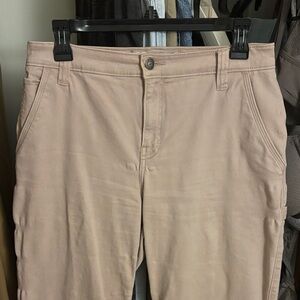 Hollister Light Pink High-Rise Utility Dad Pants
